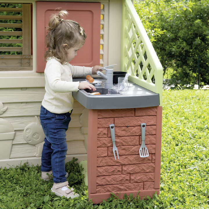 Smoby Life Spielhaus Natur mit Küche